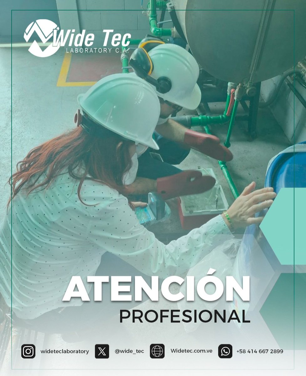 wide_tec's tweet photo. Atención profesional en las que se encuentran las áreas de servicio de Tratamiento Químico y Laboratorios

Contactos:
📱+58 414-667-28-99
📩ventas@widetec.com.ve
#WideTecLaboratory #ProductosQuimicos #Laboratorio #LaboratoriodePetroleo #LaboratoriodeAguas #TratamientodeAguas https://t.co/auoVKwoU1Q