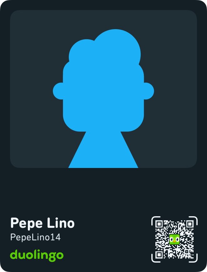 Hier ist mein Profil – wollen wir Freunde sein? duolingo.com/profile/PepeLi…