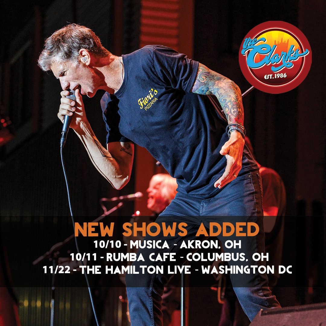 Tickets are on sale now for The Clarks upcoming fall shows at Musica in Akron, OH, Rumba Cafe in Columbus, OH and The Hamilton Live in Washington, DC! Purchase yours here: clarksonline.com/tour/

Photo Credit: Brian Herman