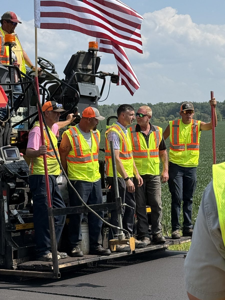 kelleycawthorne's tweet photo. KC’s client Asphalt Pavement Association of Michigan and the National Asphalt Pavement Association hosted Congressman Tom Barrett for a paving tour this afternoon in Charlotte! #ClientNews https://t.co/FtOJezKWAm