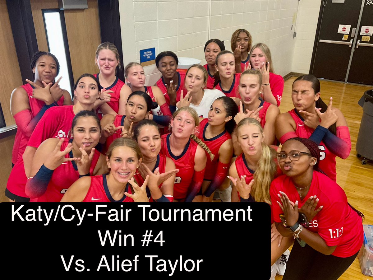 Dawsonvball's tweet photo. Katy/Cy-Fair Tournament 
Day 1: UNDEFEATED 🦅 
#waitforit #1:1:1
@DawsonHighSchl https://t.co/0dGH735vtv