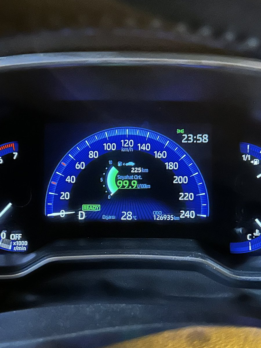 Arkadaşlar merhaba arabam 1.8 hybrid çalıştırdığım zaman bazen yakıt tüketimini böyle gösteriyor sebebi nedir bunun