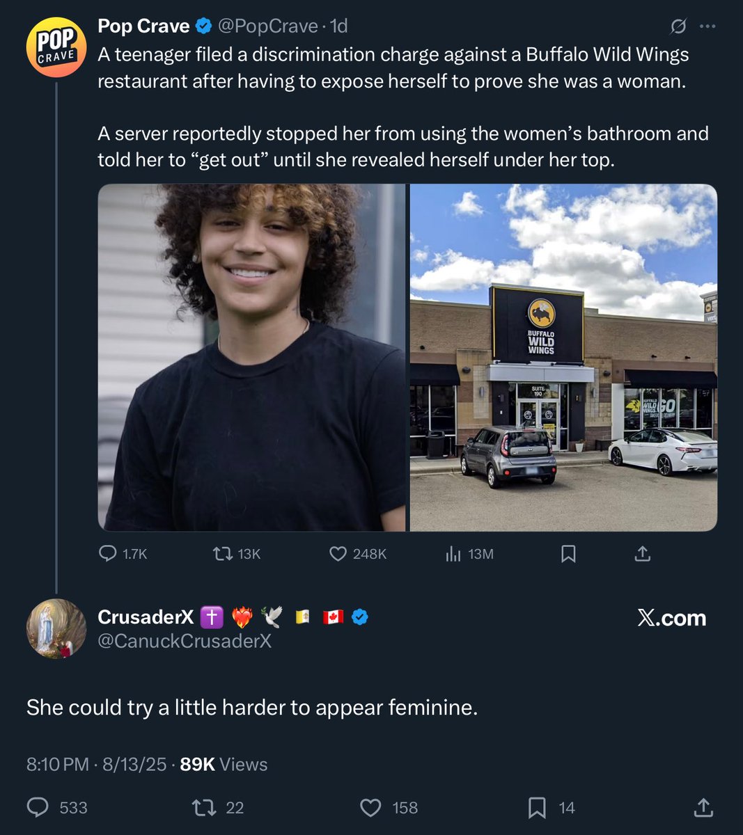 Now they are victim blaming teenage girls for being sexually harassed in restrooms for “not being feminine enough”