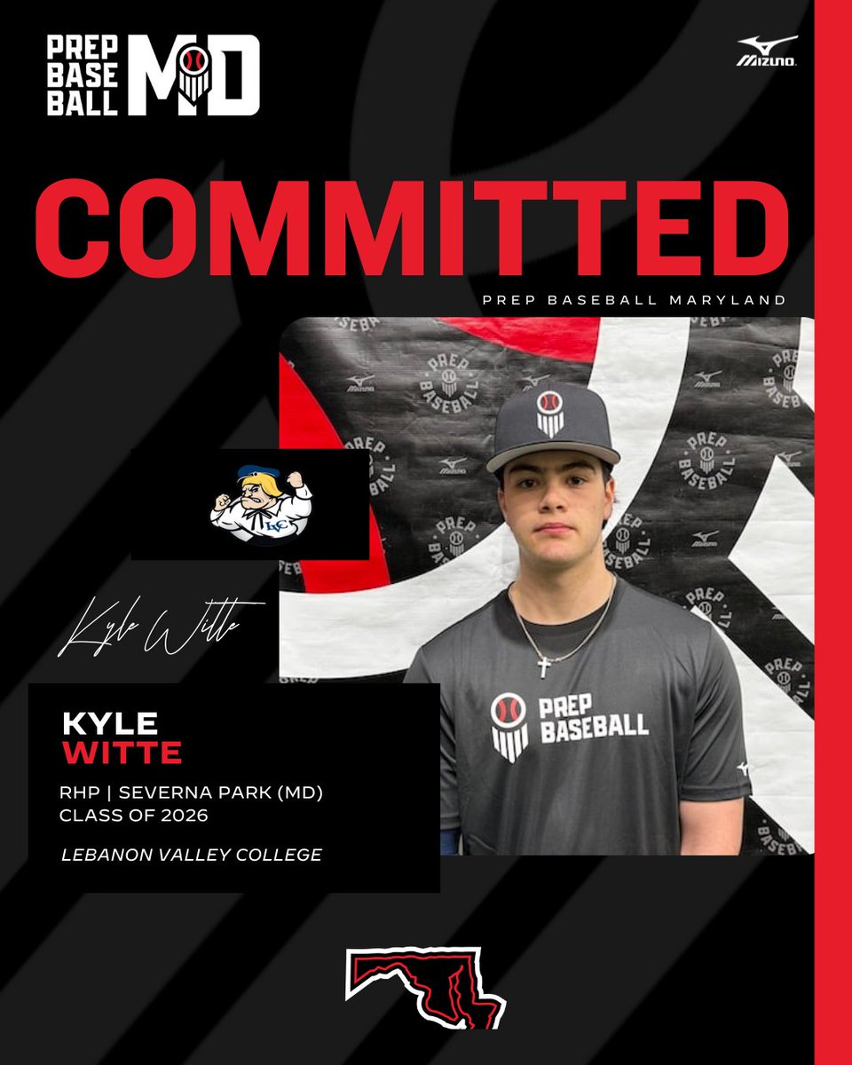 Prep Baseball Maryland (@prepbaseballmd) on Twitter photo 🚨 Commitment Watch 🚨
'26 RHP Kyle Witte (<a href="/SPFalconsBSBL/">Severna Park Baseball</a>) has announced his commitment to Lebanon Valley.
📊 2025 MD Preseason All-State I - 5th commit
📊 2024 Mid-Atlantic Trials - 6th commit
Full Profile ➡️ loom.ly/-P57ev4
<a href="/Witte9Kyle/">Kyle Witte</a> || #BeSeen 🚨 Commitment Watch 🚨
'26 RHP Kyle Witte (<a href="/SPFalconsBSBL/">Severna Park Baseball</a>) has announced his commitment to Lebanon Valley.
📊 2025 MD Preseason All-State I - 5th commit
📊 2024 Mid-Atlantic Trials - 6th commit
Full Profile ➡️ loom.ly/-P57ev4
<a href="/Witte9Kyle/">Kyle Witte</a> || #BeSeen