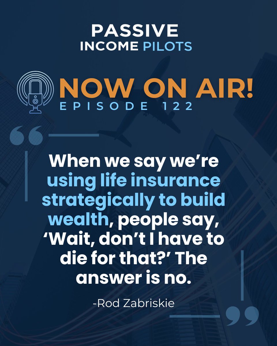 IncomePilots's tweet image. 💭 “Wait… don’t I have to die to build wealth with life insurance?”
Rod Zabriskie says: Absolutely not.

Find out how pilots are using whole life policies as living financial tools, not just death benefits.

🎧 New #PassiveIncomePilots episode out now.

#WealthStrategy