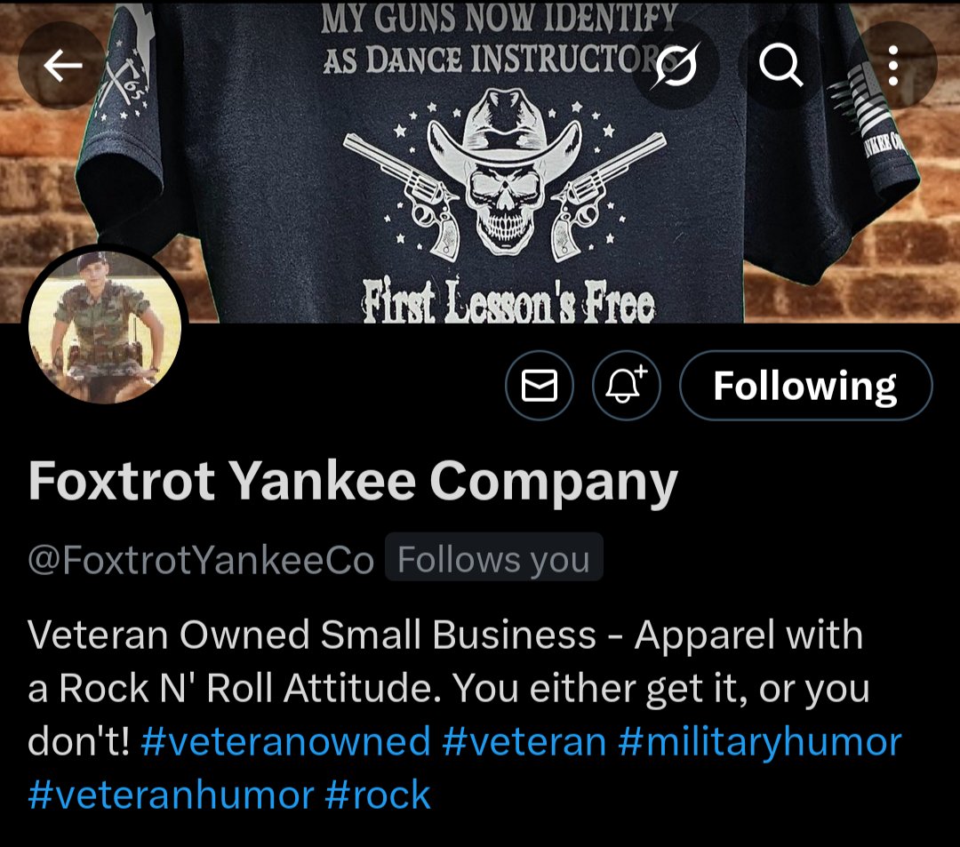 cjrseabee3 (@codyrussel70504) on Twitter photo Hello friends!
Starting over is never fun!
Meet my friend <a href="/FoxtrotYankeeCo/">Foxtrot Yankee Company</a>
He's a great patriot that interacts and owns a small business. He lost his last account and I'm hoping you all can help me, help him!
Let's make him smile today!
One team, One fight! 🇺🇲 Hello friends!
Starting over is never fun!
Meet my friend <a href="/FoxtrotYankeeCo/">Foxtrot Yankee Company</a>
He's a great patriot that interacts and owns a small business. He lost his last account and I'm hoping you all can help me, help him!
Let's make him smile today!
One team, One fight! 🇺🇲