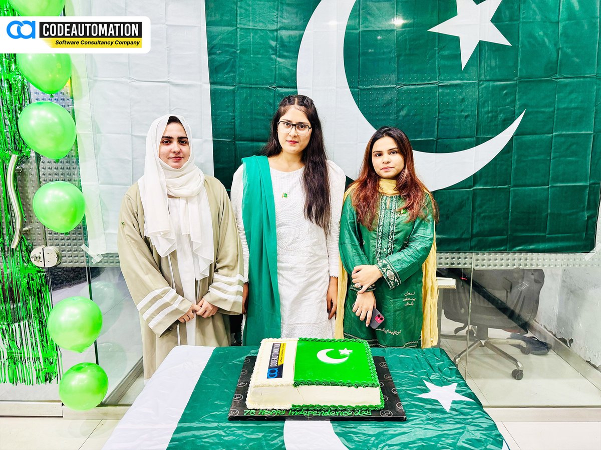 CodeAutomation's tweet image. CodeAutomation.ai’s Pakistan chapter showing true patriotism on this historic day! Together, we’re committed to building a brighter future for our country. 🌟 #PakistanZindabad #IndependenceDay #CodeAutomationAI
