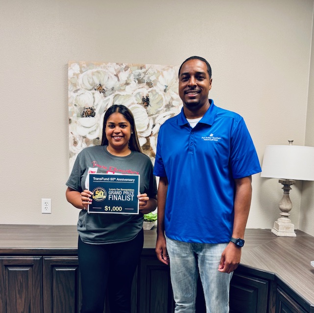 PortArthurTFCU's tweet image. TransFund 50th Anniversary Sweepstakes

Port Arthur Teachers FCU and TransFund would like to congratulate our July winner Courtney Jones. She is also 1 of 12 finalists entered to win a car!!!  #WinBig #CarSweepstakes #PATFCU #PATX #AUTOLOANS #PORTARTHUR #PAISD