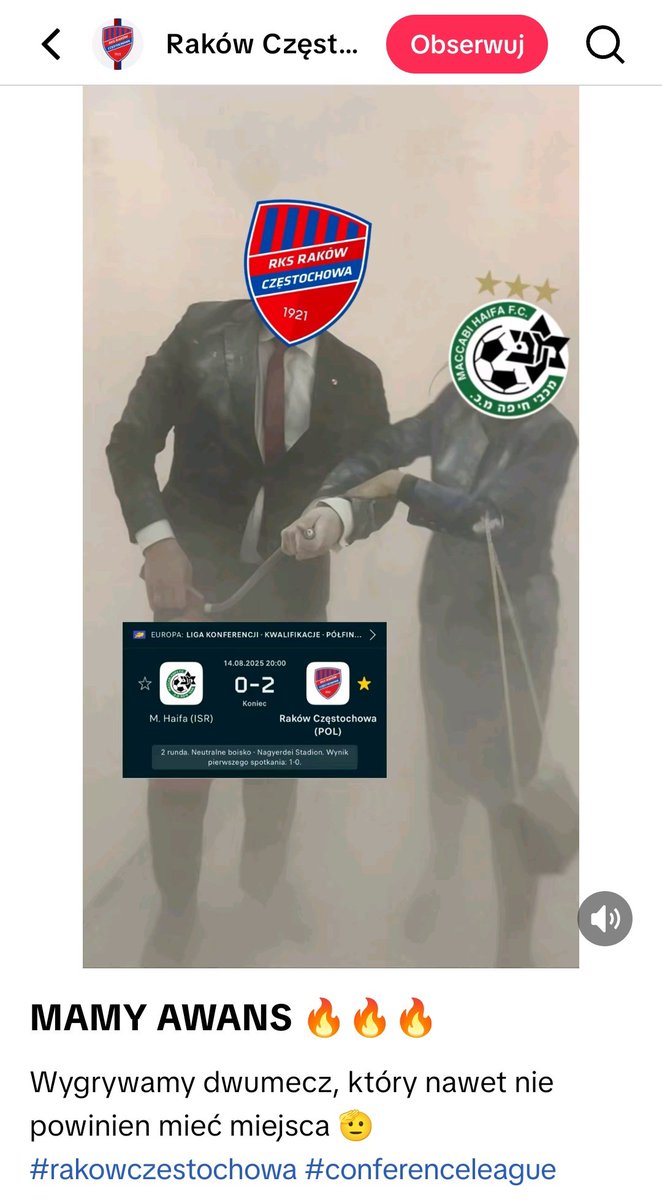Z oficjalnego konta Rakowa!
Tak jest!
@Ejber_Comeback