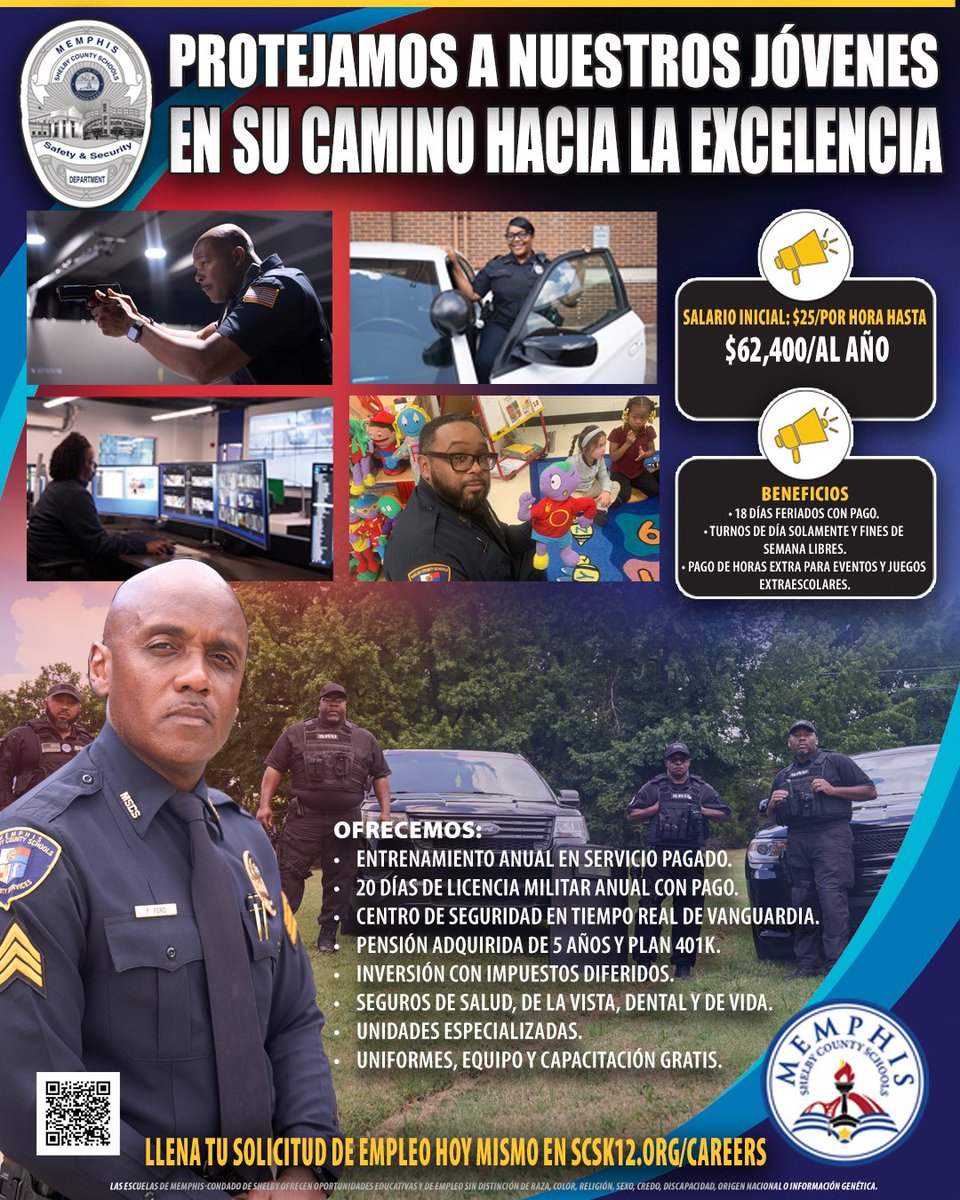 MSCSK12 en Español (@mscsk12espanol) on Twitter photo ¡Aún estás a tiempo de presentar tu aplicación! ¿Te apasiona   crear un entorno positivo, seguro y respetuoso para los estudiantes, el   personal y las familias de las Escuelas de Memphis-Condado de Shelby?
 
🔗 Presenta tu aplicación hoy mismo: scsk12.org/careers ¡Aún estás a tiempo de presentar tu aplicación! ¿Te apasiona   crear un entorno positivo, seguro y respetuoso para los estudiantes, el   personal y las familias de las Escuelas de Memphis-Condado de Shelby?
 
🔗 Presenta tu aplicación hoy mismo: scsk12.org/careers