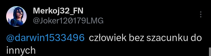 Tutaj jego tweet i w dodatku na streamie na twitchu mówił że mu strollowałem div 2 a gość mi pisze że woli zagrać jeden dzień ze mną niż dwa z jakimś zjebem z DC