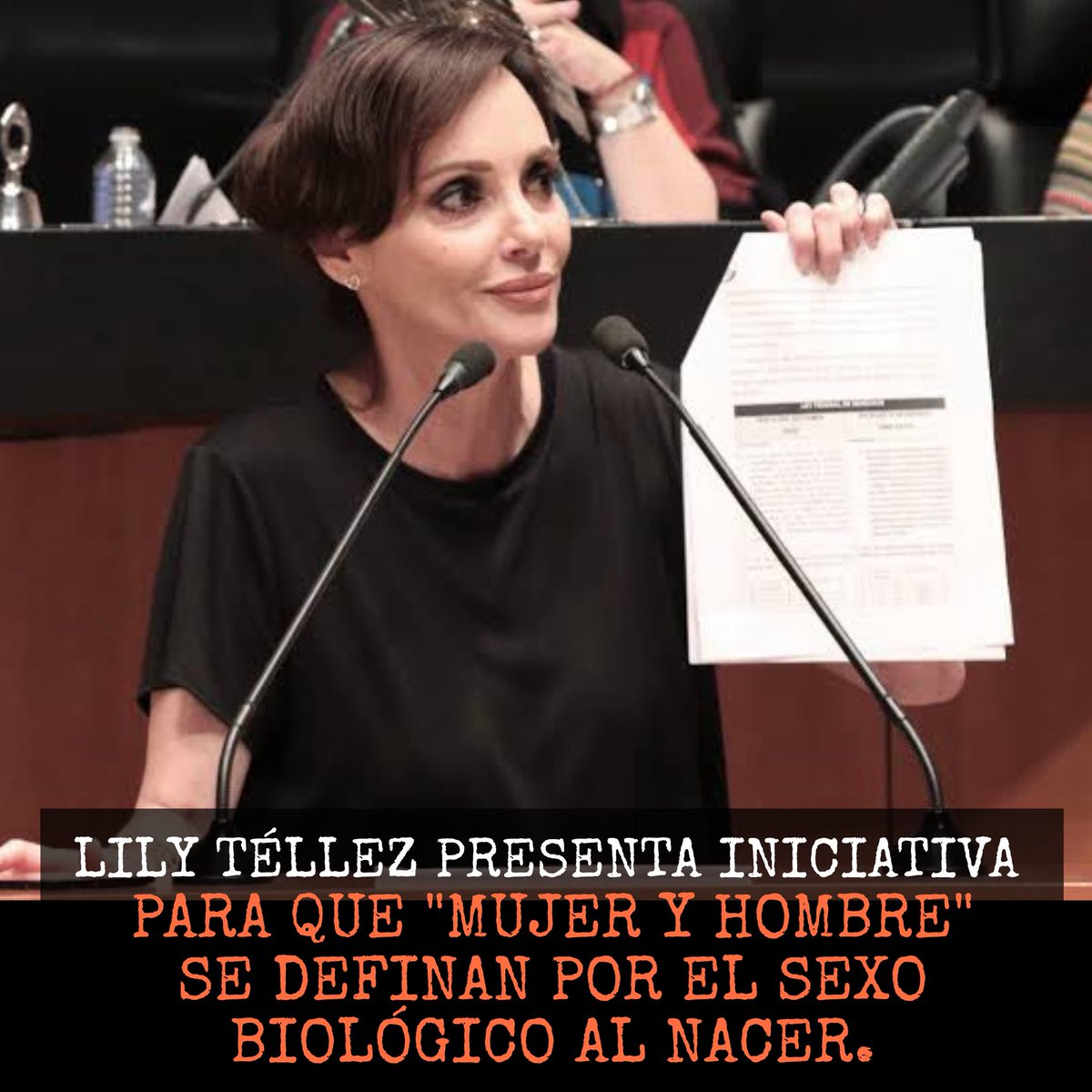 ÚLTIMA HORA 🚨. La senadora Lily Téllez, presentó una iniciativa de reforma al artículo cuarto constitucional, con el objetivo de que “mujer y hombre”, se definan por el sexo biológico al nacer. Todo mi APOYO ¿Qué opinas?