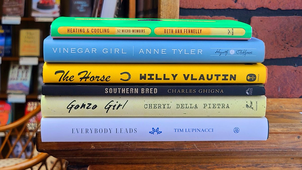 Alabama Booksmith (@albooksmith) on Twitter photo What are your #FridayReads?
#TGIF #weekendreads #BethAnnFennelly #AnneTyler #WillyVlautin <a href="/FatherGooze/">Charles Ghigna</a> <a href="/CherylPietra/">Cheryl Della Pietra</a> #TimLupinacci <a href="/wwnorton/">W. W. Norton & Company</a> <a href="/HogarthBooks/">Hogarth Books</a> <a href="/harperbooks/">Harper Books</a> <a href="/TouchstoneBooks/">Touchstone Books</a> What are your #FridayReads?
#TGIF #weekendreads #BethAnnFennelly #AnneTyler #WillyVlautin <a href="/FatherGooze/">Charles Ghigna</a> <a href="/CherylPietra/">Cheryl Della Pietra</a> #TimLupinacci <a href="/wwnorton/">W. W. Norton & Company</a> <a href="/HogarthBooks/">Hogarth Books</a> <a href="/harperbooks/">Harper Books</a> <a href="/TouchstoneBooks/">Touchstone Books</a>