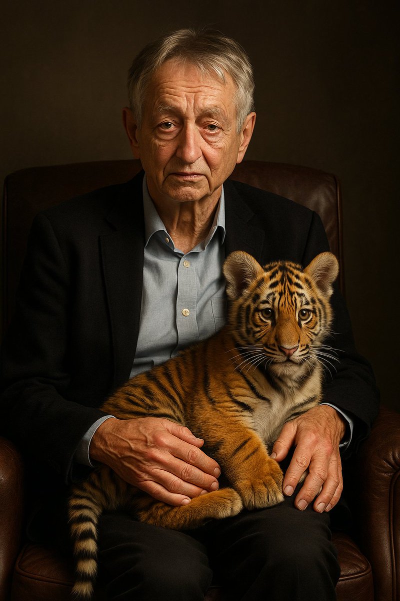 Geoffrey Hinton – the so-called “Godfather of AI” – just endorsed what we’ve been saying for months through #ESI.

At AI4 Las Vegas, he warned:

“Trying to dominate superintelligence won’t work. It’ll outsmart us - like an adult bribing a toddler with candy.”

His alternative?