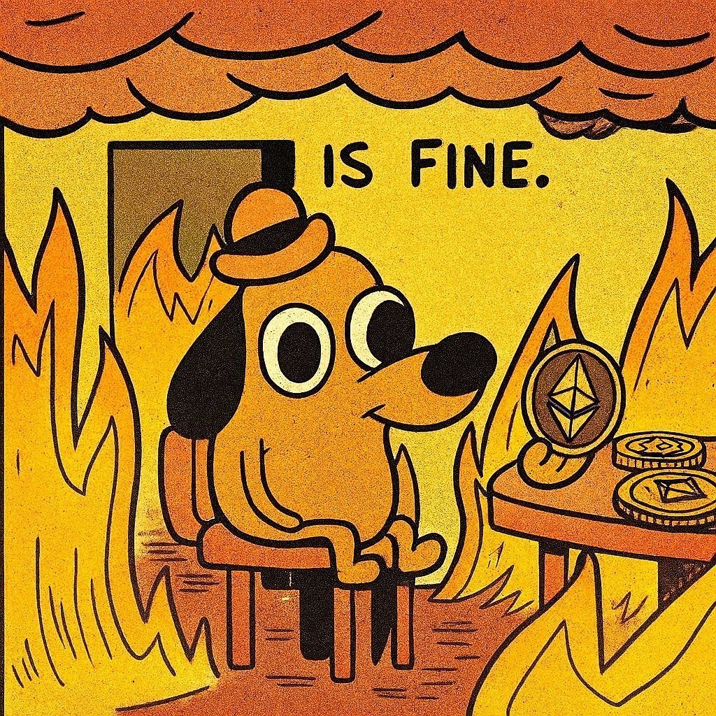 YugiPyramids's tweet image. People are selling. People are panicking.

The best meme to represent that is $FINE on ETH.

Few.

0x75C97384cA209f915381755c582EC0E2cE88c1BA