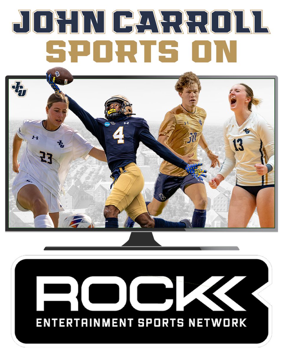 John Carroll Sports (@jcusports) on Twitter photo NEWS: John Carroll will broadcast 20 games on Rock Entertainment Sports Network this fall!
Ohioans can catch <a href="/JCUFootball/">John Carroll Football</a>, <a href="/JCUWSOCCER/">JCU Women's Soccer</a>, <a href="/JCU_VB/">John Carroll Volleyball</a>, and <a href="/jcumenssoccer/">JCUMensSoccer</a> on RESN all fall! Read about the expanded, unique partnership between JCU and RESN:
jcusports.com/news/2025/8/14… NEWS: John Carroll will broadcast 20 games on Rock Entertainment Sports Network this fall!
Ohioans can catch <a href="/JCUFootball/">John Carroll Football</a>, <a href="/JCUWSOCCER/">JCU Women's Soccer</a>, <a href="/JCU_VB/">John Carroll Volleyball</a>, and <a href="/jcumenssoccer/">JCUMensSoccer</a> on RESN all fall! Read about the expanded, unique partnership between JCU and RESN:
jcusports.com/news/2025/8/14…