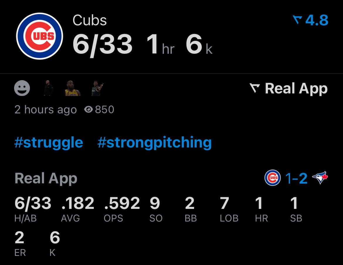 CubsZone's tweet photo. @Cubs We are so cooked https://t.co/9tilTSCR7S