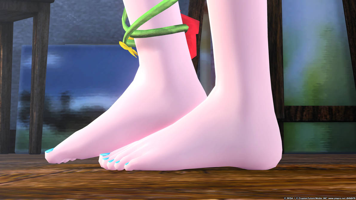 RyenPS94's tweet photo. White Dress Miku. #HatsuneMiku #ProjectDivaFuturetone #WhiteDress #Module #Barefoot #Musicvideo #Feet #PhotoStudio https://t.co/OzLv5935Pt