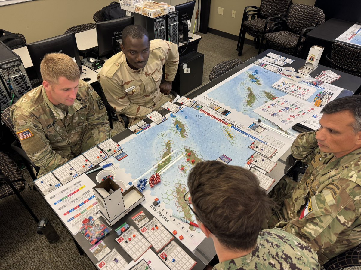 Mark Greenwald (@smarkg52) on Twitter photo Our first <a href="/USACGSC/">U.S. Army CGSC</a> <a href="/ArmyUniversity/">The Army University</a> <a href="/USFightClub1/">US Fight Club</a> MDO #wargaming Thursday!!! Quick 2x2 scenario to teach using the new Solomon Islands map. 😎 Our first <a href="/USACGSC/">U.S. Army CGSC</a> <a href="/ArmyUniversity/">The Army University</a> <a href="/USFightClub1/">US Fight Club</a> MDO #wargaming Thursday!!! Quick 2x2 scenario to teach using the new Solomon Islands map. 😎