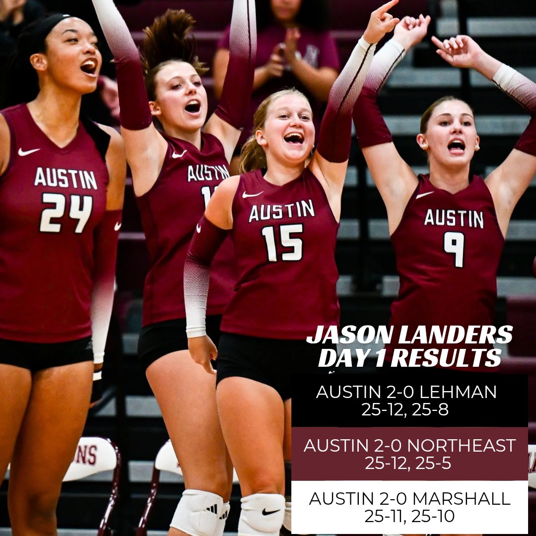 Austin High Volleyball (@austinhighvball) on Twitter photo Maroons win! Austin sweeps in day 1 of the Jason Landers Tournament, improving their overall record to 4-0. #GoMaroons #LoyalForever #ahsvball #txhsvb #volleyball
PC: <a href="/takenbydnessa/">D'Nessa Franklin</a> Maroons win! Austin sweeps in day 1 of the Jason Landers Tournament, improving their overall record to 4-0. #GoMaroons #LoyalForever #ahsvball #txhsvb #volleyball
PC: <a href="/takenbydnessa/">D'Nessa Franklin</a>