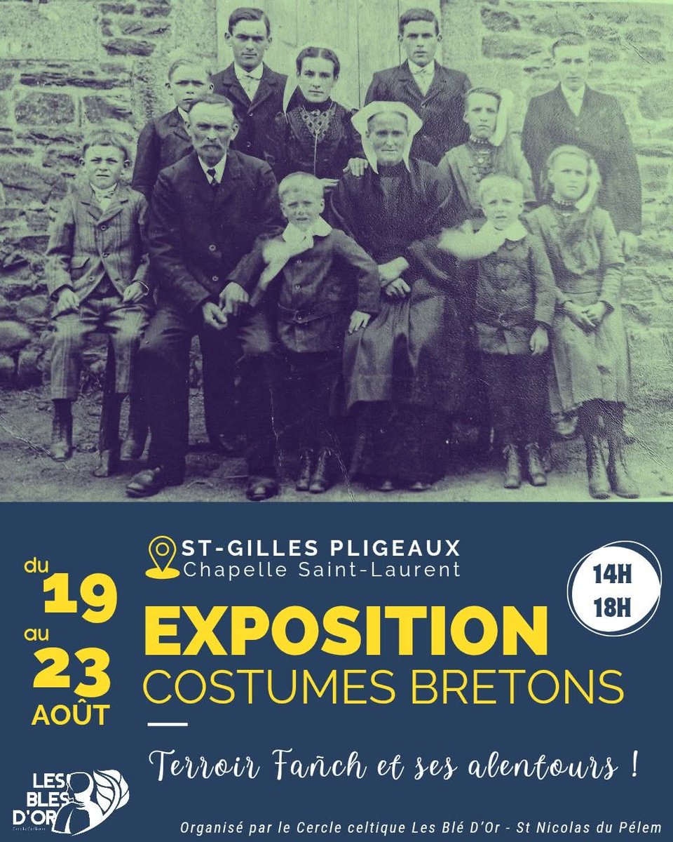 ThiChaplain's tweet image. La semaine prochaine dans une des chapelles de Saint Gilles Pligeaux, y a une exposition organisée par le Cercle celtique des Blés d'Or (qui sera en septembre au #FestDeiz de la #chapelle #SaintRoch à #PlounévezQuintin). #CôtesdArmor #Culture #patrimoine
