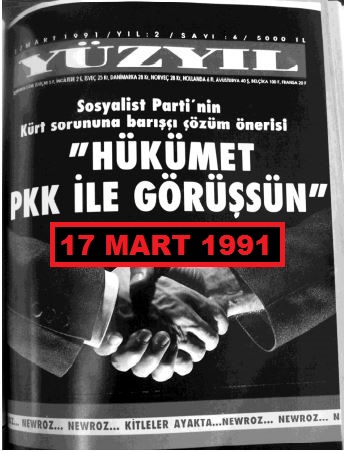 17 Mart 1991 Dönemin Sosyalist Parti Genel Başkanı Doğu Perinçek'in,o günkü hükümete (Yıldırım Akbulut Hükümeti) yaptığı teklif...Aradan 34 yıl geçtikten sonra getirildiğimiz yer : ' Kurucu Önder '