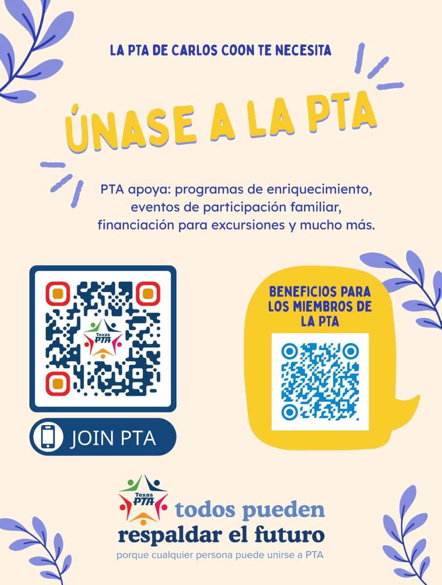 <a href="/NISDCarlosCoon/">Carlos Coon Elementary</a> <a href="/LundquistJess/">Jessica Lundquist</a> <a href="/eDeLeon_Garcia/">Evelyn DeLeon-Garcia</a> Be part of our PTA! Your voice and support are what make our school strong.  We need you!!!    ¡Únete a nuestra PTA! Tu voz y apoyo son la fuerza que fortalece a nuestra escuela.  Te necesitamos!!!