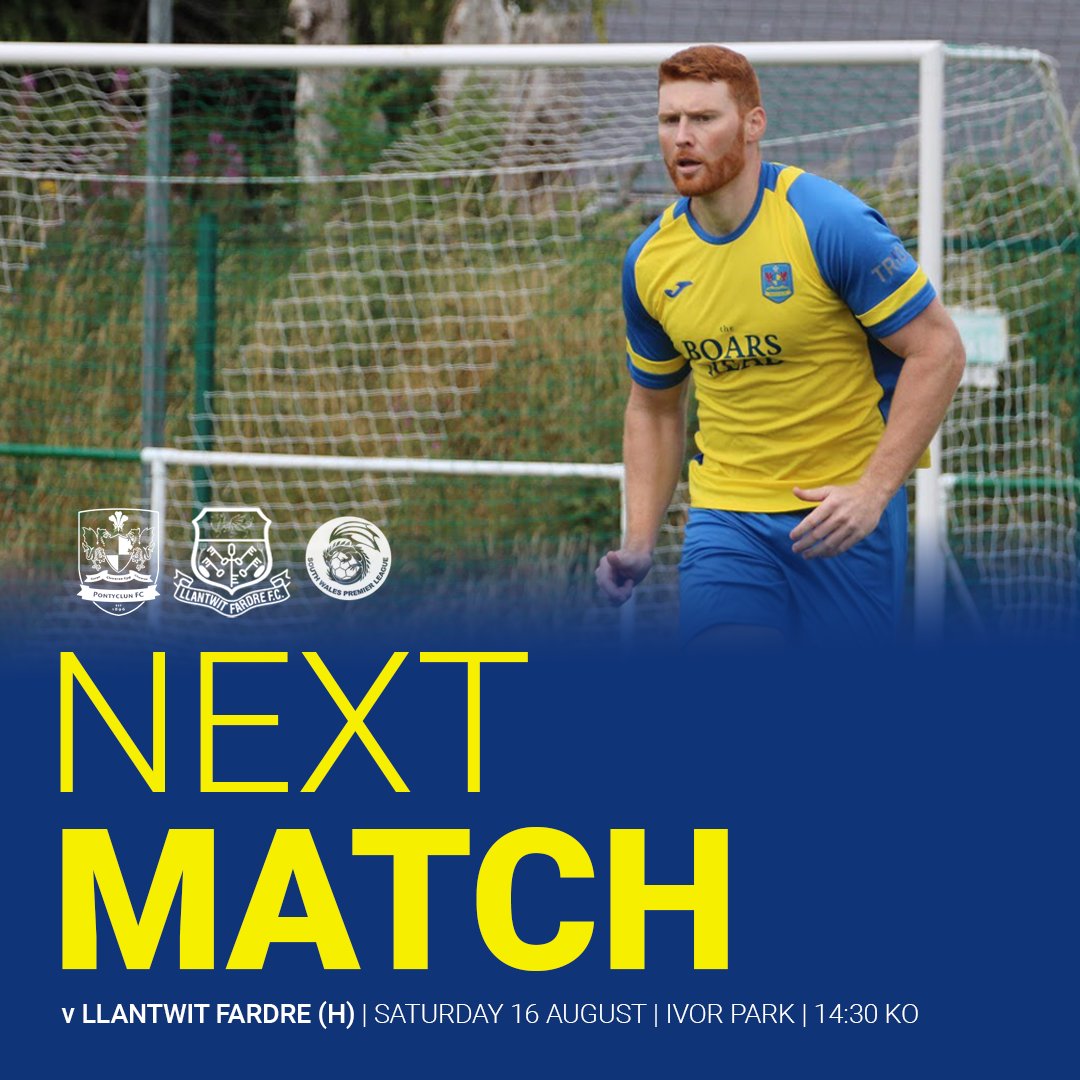 👇 𝐓𝐇𝐈𝐒 𝐒𝐀𝐓𝐔𝐑𝐃𝐀𝐘

This weekend we host our local rivals 𝗟𝗹𝗮𝗻𝘁𝘄𝗶𝘁 𝗙𝗮𝗿𝗱𝗿𝗲 at Ivor Park in the SWPL Premier Division

🆚 Llantwit Fardre
🏆 SWPL Premier Division
📅 Sat 16 Aug
🏟️ Ivor Park, Pontyclun
⏰ 14:30 KO
🎟️ £5 Adult, £3 Concessions, U16 FREE

#UTC