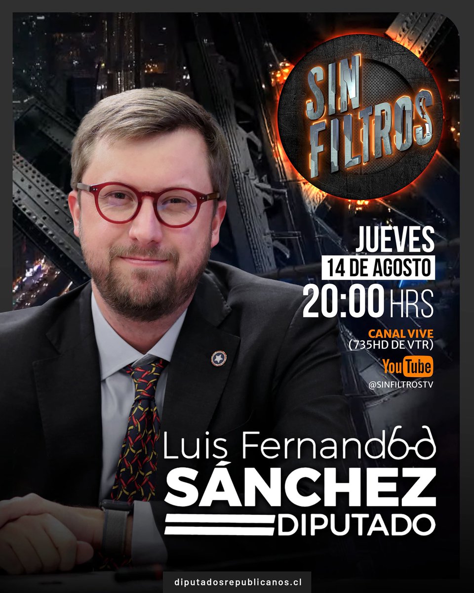 Hoy a las 20:00 estaré en <a href="/Sinfiltros_tv/">sinfiltros_tv</a> ✌🏻 

Todos invitados a conectarse 👍🏻