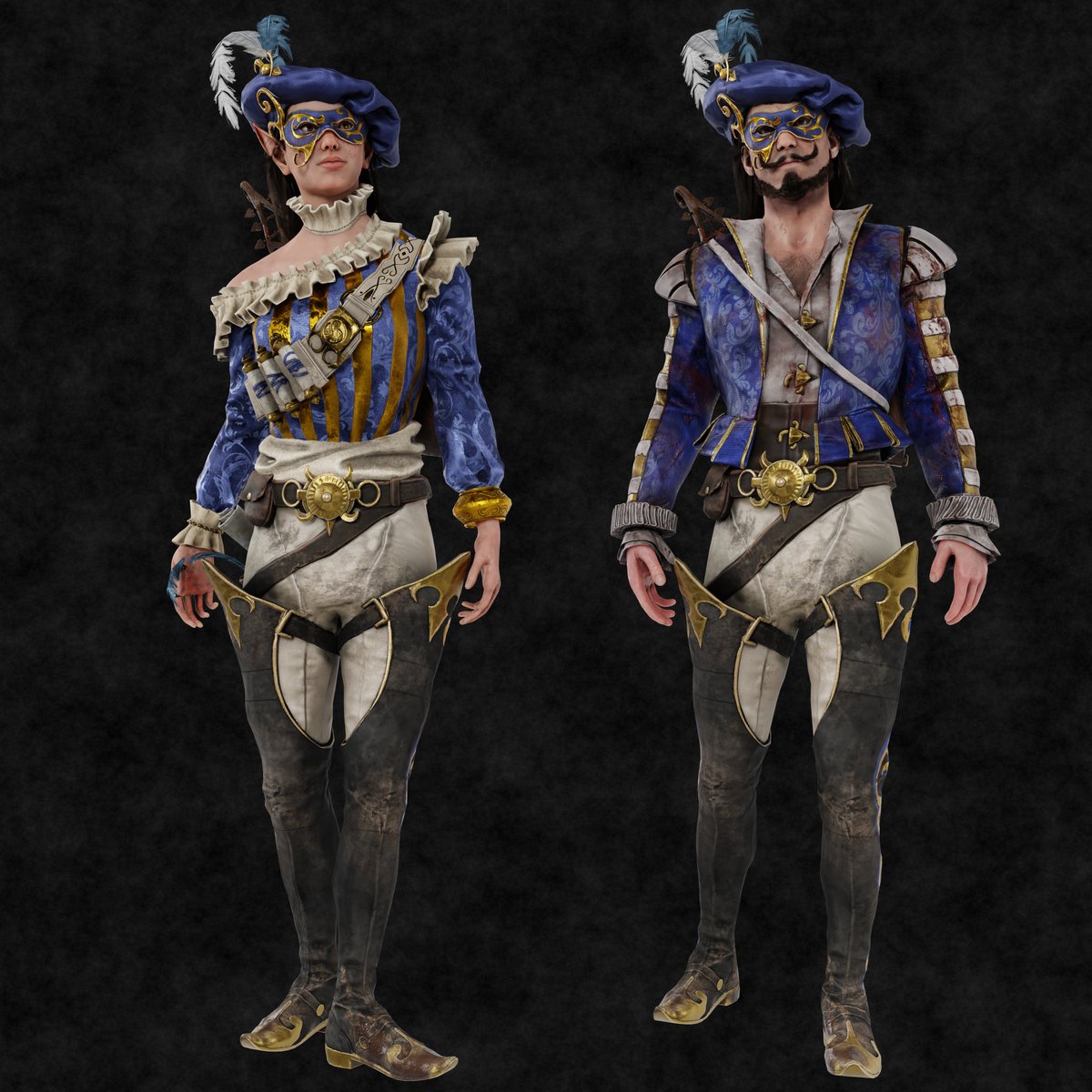 Springey_'s tweet image. little render of both together because i think they look cute