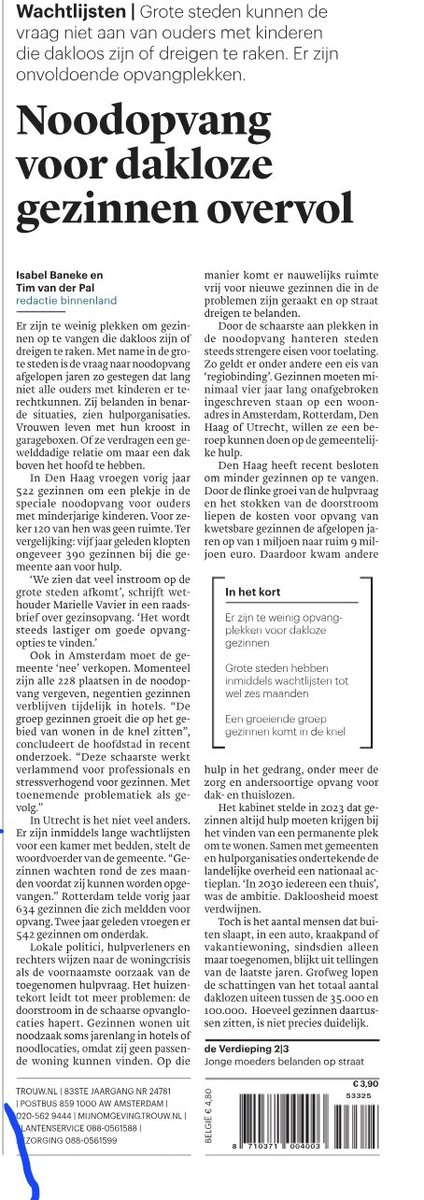 En de urgentieverklaringen stapelen zich op. We moeten echt bouwen, bouwen, bouwen.