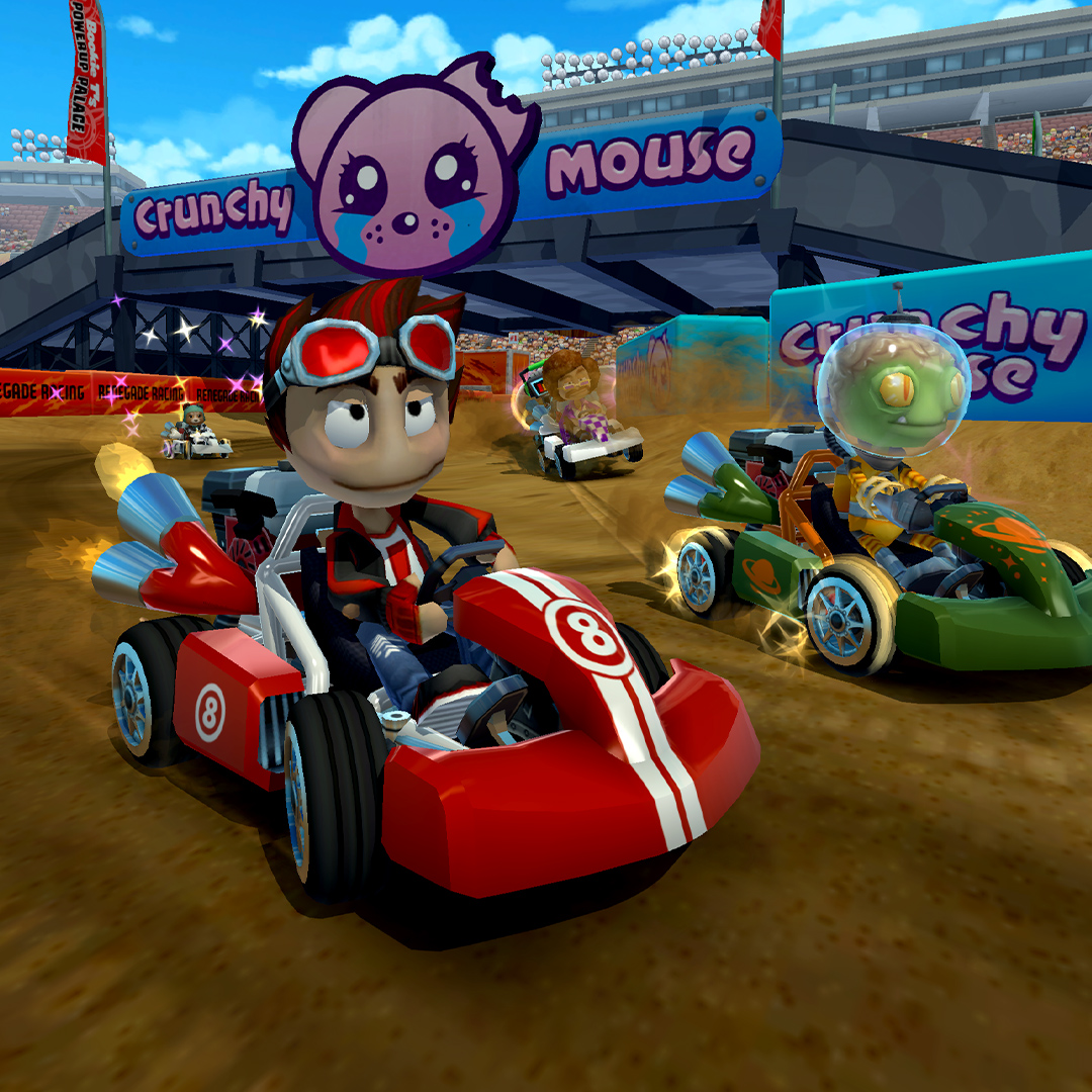 vectorunit's tweet image. The Kartwheeler has arrived in BBR2!
This new go-kart is built for tight turns, quick boosts, and pure fun.
Also in this update: gold kits for Skull Knocker &amp;amp; Rally Pro, a Powerup ornament, fiery bonfires, hazard cures, cheaper upgrades, and more.
 vectorunit.com/blog-posts/202…