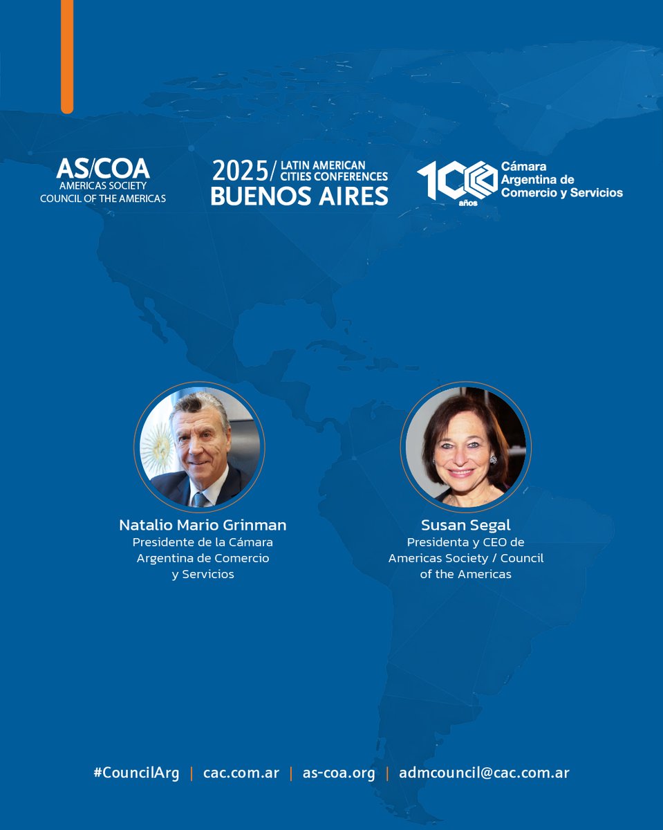 CAC (@cacteinforma) on Twitter photo #CouncilArg | Una agenda clave en un año decisivo.
En un día, todas las voces.
Cupos limitados. ¡Asegurá tu lugar!
<a href="/jorgemacri/">Jorge Macri</a> <a href="/LuisCaputoAR/">totocaputo</a> <a href="/fedesturze/">Fede Sturzenegger</a> <a href="/PatoBullrich/">Patricia Bullrich</a> <a href="/chrisasinelli/">Christian Asinelli</a> <a href="/PAEArgentina/">Pan American Energy</a> <a href="/RioTinto/">Rio Tinto</a> <a href="/el_BID/">Banco Interamericano de Desarrollo</a> <a href="/mgenesio/">Martín Genesio</a> <a href="/Glencore/">Glencore</a> <a href="/s_segal/">Susan Segal</a> <a href="/sofiadiamantina/">Sofía Diamante</a> <a href="/ASCOA/">Americas Society/Council of the Americas</a> #CouncilArg | Una agenda clave en un año decisivo.
En un día, todas las voces.
Cupos limitados. ¡Asegurá tu lugar!
<a href="/jorgemacri/">Jorge Macri</a> <a href="/LuisCaputoAR/">totocaputo</a> <a href="/fedesturze/">Fede Sturzenegger</a> <a href="/PatoBullrich/">Patricia Bullrich</a> <a href="/chrisasinelli/">Christian Asinelli</a> <a href="/PAEArgentina/">Pan American Energy</a> <a href="/RioTinto/">Rio Tinto</a> <a href="/el_BID/">Banco Interamericano de Desarrollo</a> <a href="/mgenesio/">Martín Genesio</a> <a href="/Glencore/">Glencore</a> <a href="/s_segal/">Susan Segal</a> <a href="/sofiadiamantina/">Sofía Diamante</a> <a href="/ASCOA/">Americas Society/Council of the Americas</a>