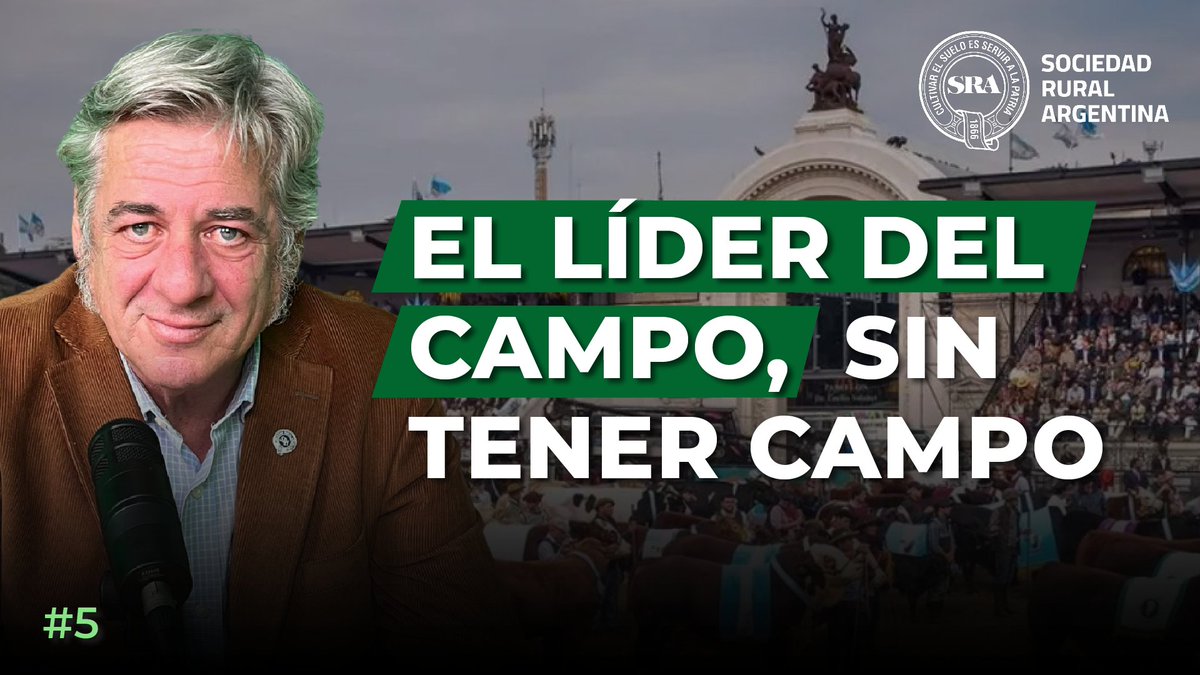 Desde las 20:00, Nicolás Pino, el Presidente de la Sociedad Rural Argentina habla de todo, en El Campo Podcast, en una entrevista bomba que va a dar mucho que hablar 💣

Mirala: youtu.be/2mDM2zq24Wc