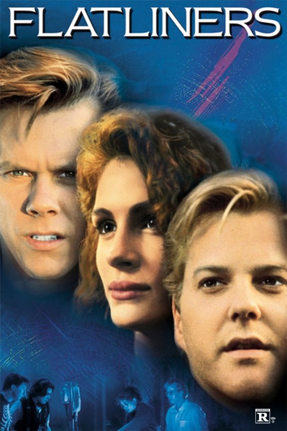 azarban3880284's tweet image. #Flatliners
فیلم مرگ‌بازان هم تو دهه ۱۹۹۰ معروف بود. داستانش در باره یک دانشجوی پزشکی بود (کیفر ساترلند) که به کمک هم‌کلاسی‌هاش با ایست قلبی مرگ رو تجربه می‌کنه ولی چیزهای وحشتناکی در باره گذشته خودش می‌فهمه. جوئل شوماخر کارگردانش بود و جولیا رابرتز و کوین بیکن هم تو فیلم بودند.