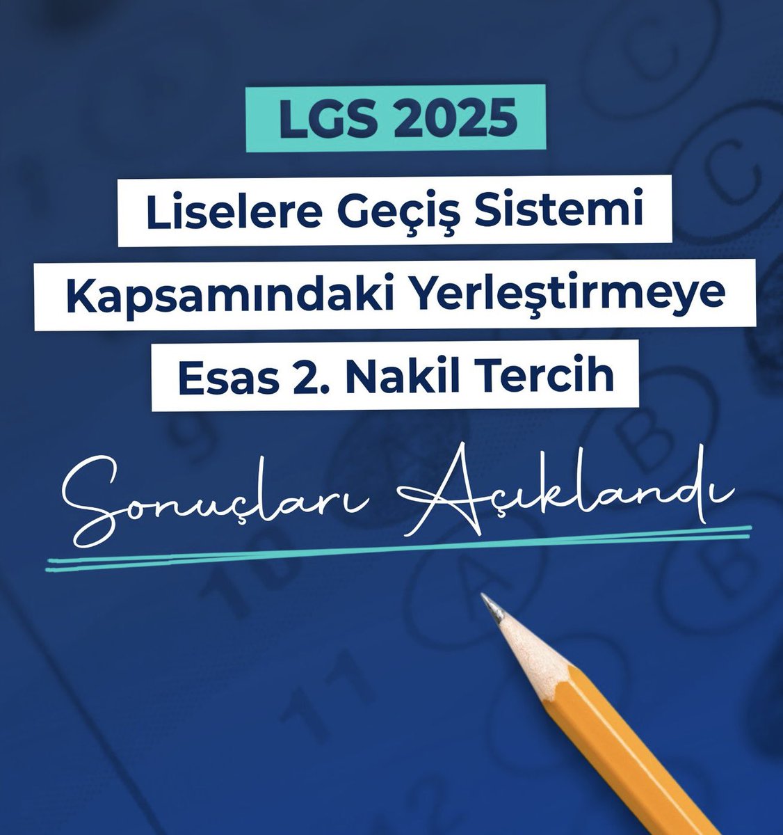 📢 "Liselere Geçiş Sistemi (LGS) Kapsamında Yerleştirmeye Esas 2. Nakil Sonuçları" açıklandı.
Sonuçların tüm öğrencilerimize hayırlı olmasını diliyor başarılarının devamını temenni ediyoruz.
🔗 meb.ai/ZLcmaB

<a href="/karzuoglu/">Kürşat ARZUOĞLU</a> 
<a href="/Adem_Duzgun52/">Adem DÜZGÜN</a>