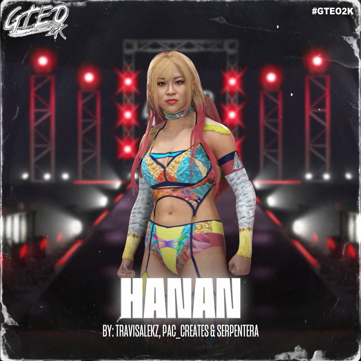 Our version of #stardom's Hanan is out now as part of the <a href="/GTEO2K/">GTEO</a> project for #WWE2K25 
It's a collab with <a href="/PAC_Creates/">pac パック</a> 
moveset by Serpentera
upload card by <a href="/henry_finch/">Henry Finch · (ヘンリー・フィンチ)</a> 

Tags for it are travisa, paccreates, gteo2kstardom