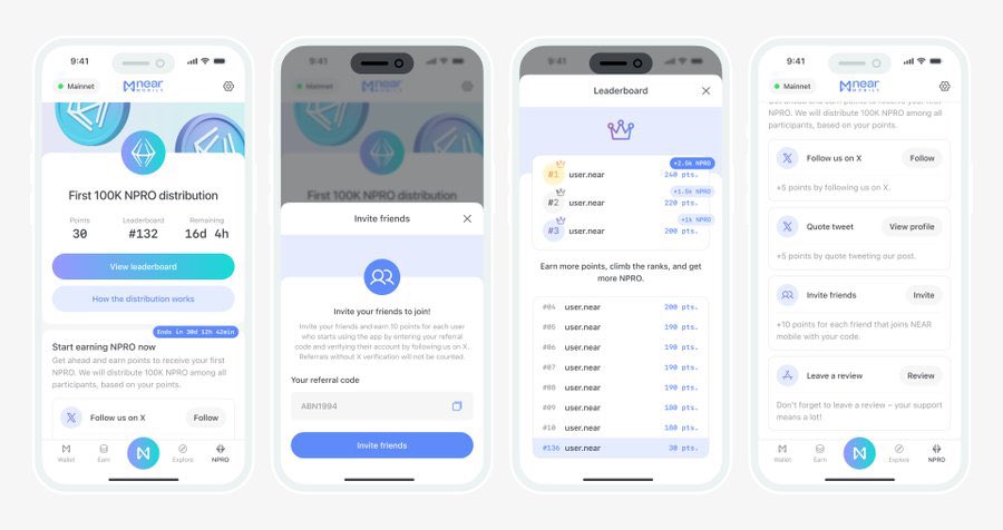 Atomic Ricki 🔬🦠🧪 (@rickirae7) on Twitter photo 🚨 BREAKING
NEAR Mobile $NPRO Early-Earn Campaign
TGE Date: Dec 15, 2025
The Rewards will be in two Phases
🔰Phase 1 – Referral Campaign
(Aug 18 – Sept 15)
Complete social tasks in the NEAR Mobile app to earn points.
🔹Tasks:
• Follow <a href="/NEARMobile_app/">NEAR Mobile | Cross-chain DEX & Wallet</a> (5 pts)
• Quote 🚨 BREAKING
NEAR Mobile $NPRO Early-Earn Campaign
TGE Date: Dec 15, 2025
The Rewards will be in two Phases
🔰Phase 1 – Referral Campaign
(Aug 18 – Sept 15)
Complete social tasks in the NEAR Mobile app to earn points.
🔹Tasks:
• Follow <a href="/NEARMobile_app/">NEAR Mobile | Cross-chain DEX & Wallet</a> (5 pts)
• Quote