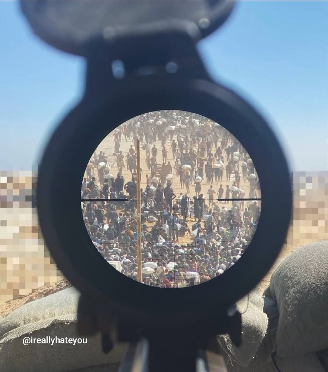 In Gaza, the sniper’s scope isn’t aimed at soldiers — it’s aimed at the starving.
Through his lens, hunger becomes a target.
Israel’s occupation doesn’t need justice; it already has a License to Kill.