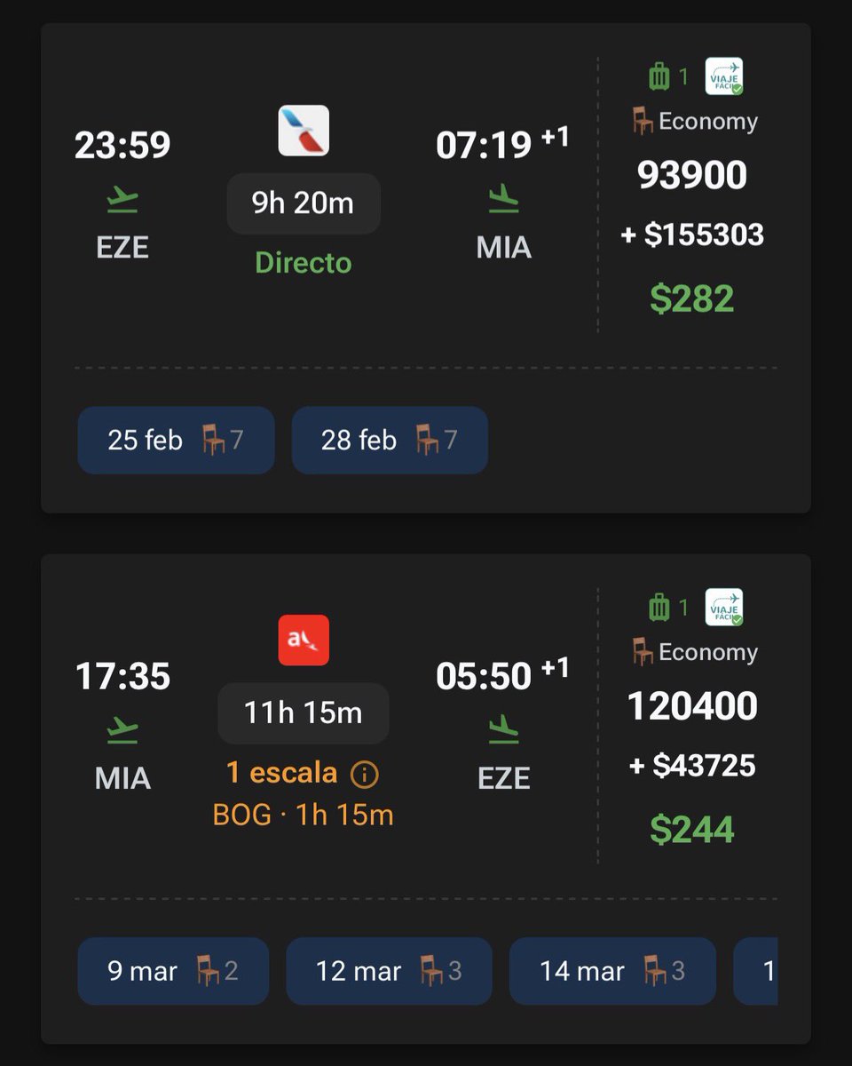 menosmillas's tweet photo. Oferta Hora Club 🛫 

Ida y Vuelta a Miami 🇺🇸

Desde ∼526 usd 🔥

Buscá más fechas en https://t.co/JfTnmcZ7bd https://t.co/OL4PqnMsou