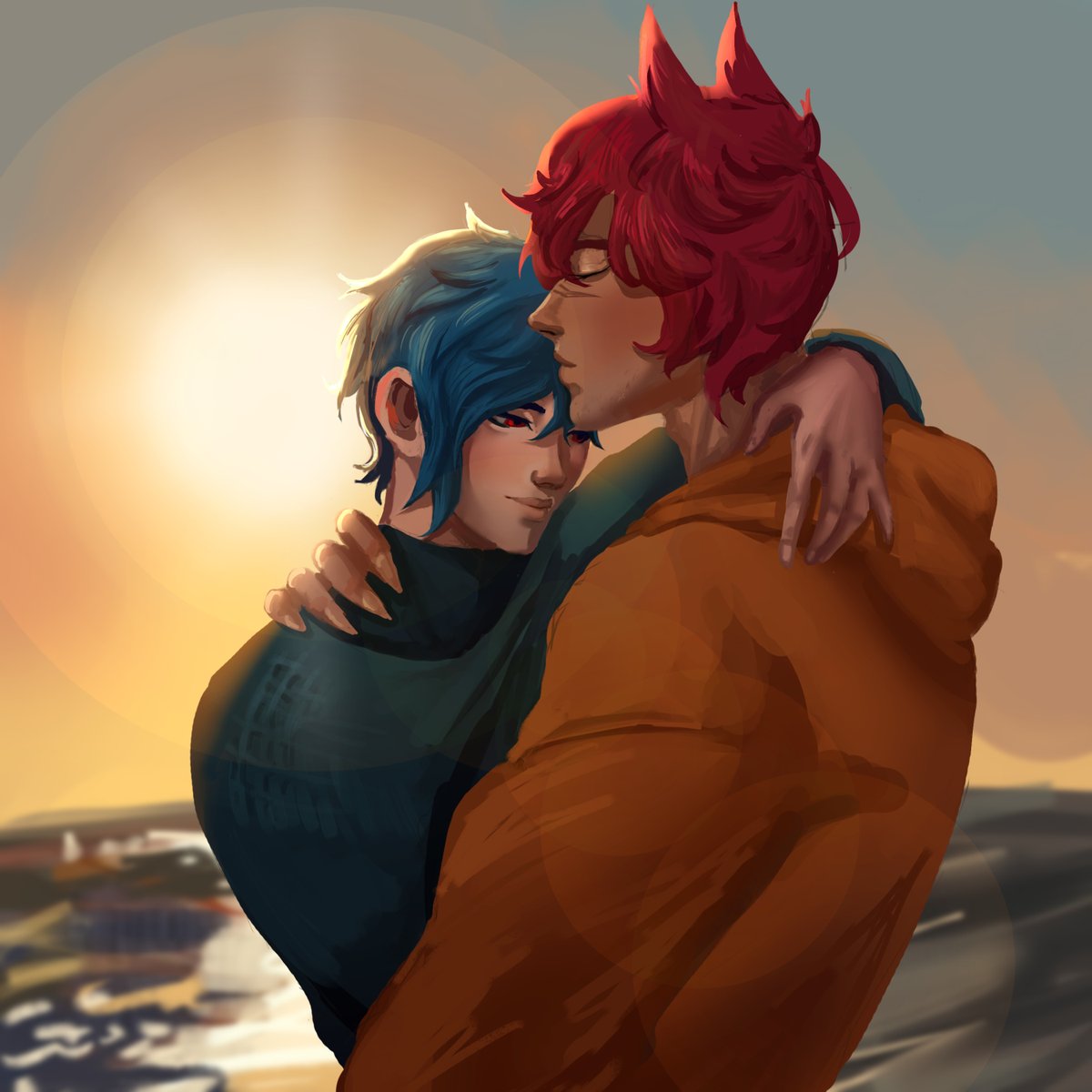 sunset kisses 💙🧡
#sett #aphelios #settphel #heartsteel