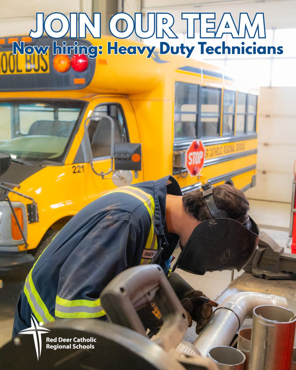 Red Deer Catholic Regional Schools (@rdcrs) on Twitter photo 🚨 We’re Hiring! 🚨
Join our team as a Heavy Duty Technician and help keep our fleet running smoothly.
📷 Send your resume to: shevon.coram@rdcrs.ca
Apply today and drive your career forward!
#WeAreRedDeerCatholic #JobOpportunity 🚨 We’re Hiring! 🚨
Join our team as a Heavy Duty Technician and help keep our fleet running smoothly.
📷 Send your resume to: shevon.coram@rdcrs.ca
Apply today and drive your career forward!
#WeAreRedDeerCatholic #JobOpportunity