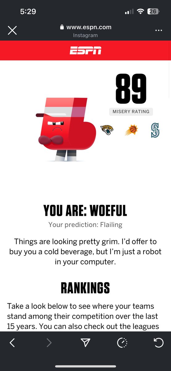 Nobody has it worse in recent years than me