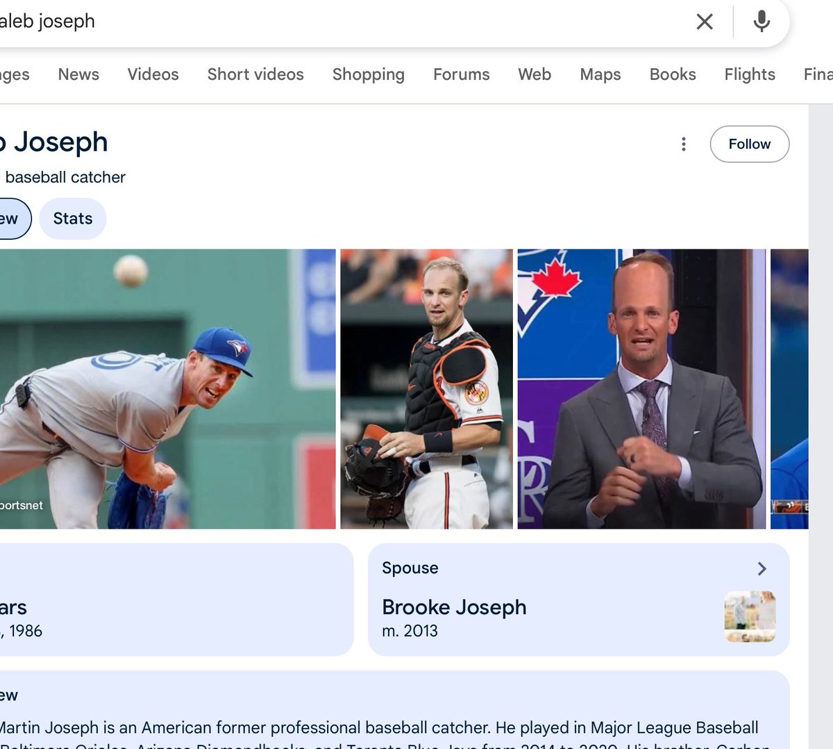 EducateThruPlay's tweet photo. This is what comes up when I google Caleb. Anyone else? #BlueJays https://t.co/sAtp71Ky1W