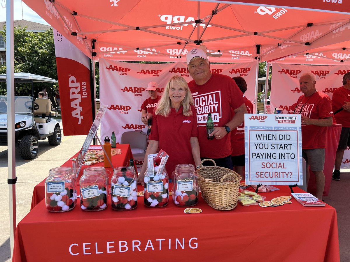We’ve had an amazing day celebrating the 90th anniversary of Social Security and talking to Fairgoers about its critical importance. Thanks to everyone who stopped by our tent, including <a href="/IAGovernor/">Gov. Kim Reynolds</a>!