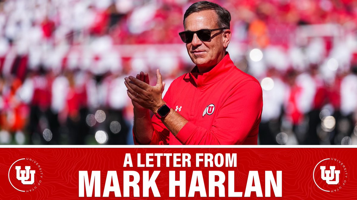 Utah Athletics (@utahathletics) on Twitter photo A letter from <a href="/MarkHarlan_AD/">Mark Harlan</a>.
Kicking off 2025-26 and talking Fan Fest, record fundraising, Town Halls and more.
✉️: utahutes.com/news/2025/8/14…
#GoUtes A letter from <a href="/MarkHarlan_AD/">Mark Harlan</a>.
Kicking off 2025-26 and talking Fan Fest, record fundraising, Town Halls and more.
✉️: utahutes.com/news/2025/8/14…
#GoUtes