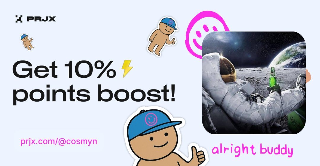PRJX promo image for 10% points boost