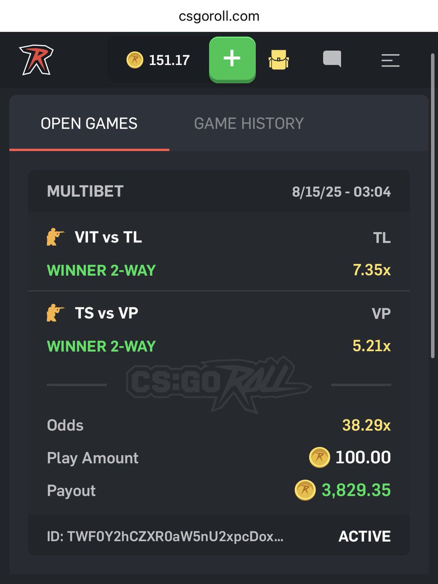 If this hits I’m giving away $500 to a random RT who follows me 🙏

👉 csgoroll.com/r/AUGUST