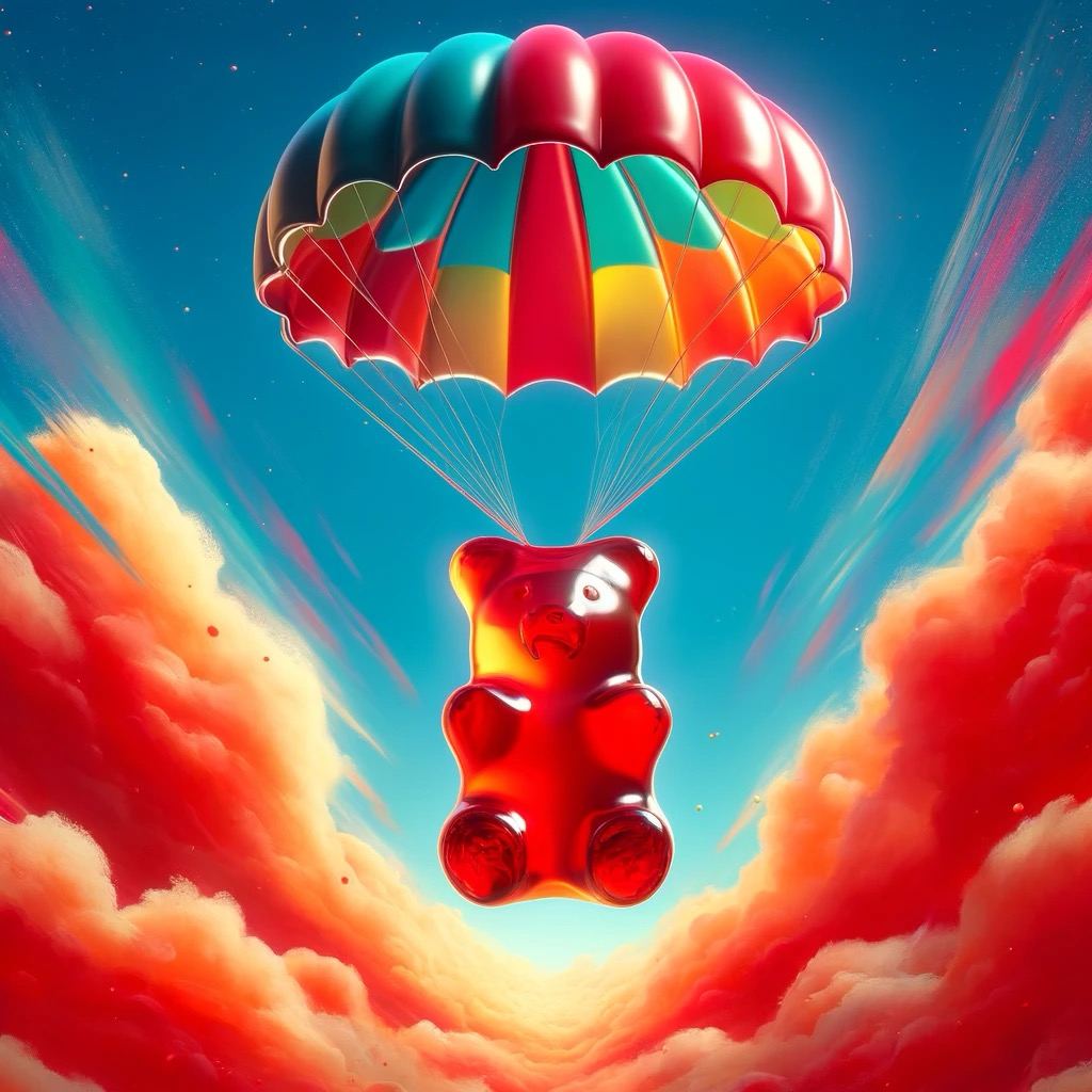 Strap in. $GUMMY’s not falling… it’s just making a stylish entrance 🐻🪂🚀 
#GUMMY $GUMMY #GummyGangPFP #ChewCrew