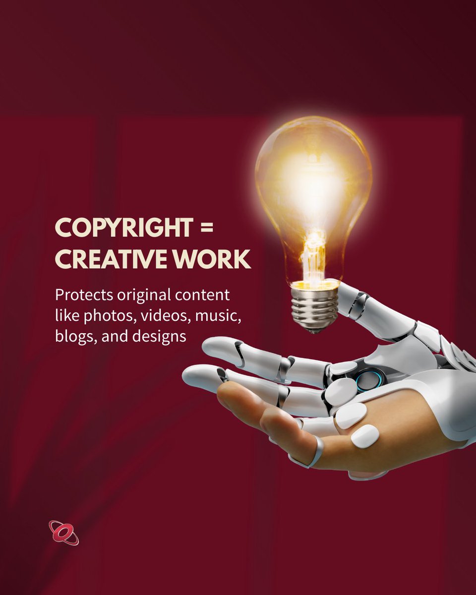 omnilegalgroup's tweet image. Trademark or copyright—what’s the difference?
👉 Trademark protects your brand.
👉 Copyright protects your creative content.
Both matter. Both protect your hard work. 💼🎨

#IntellectualProperty #TrademarkVsCopyright #IPBasics #CreativeProtection  #BeInformedWithOmniLG